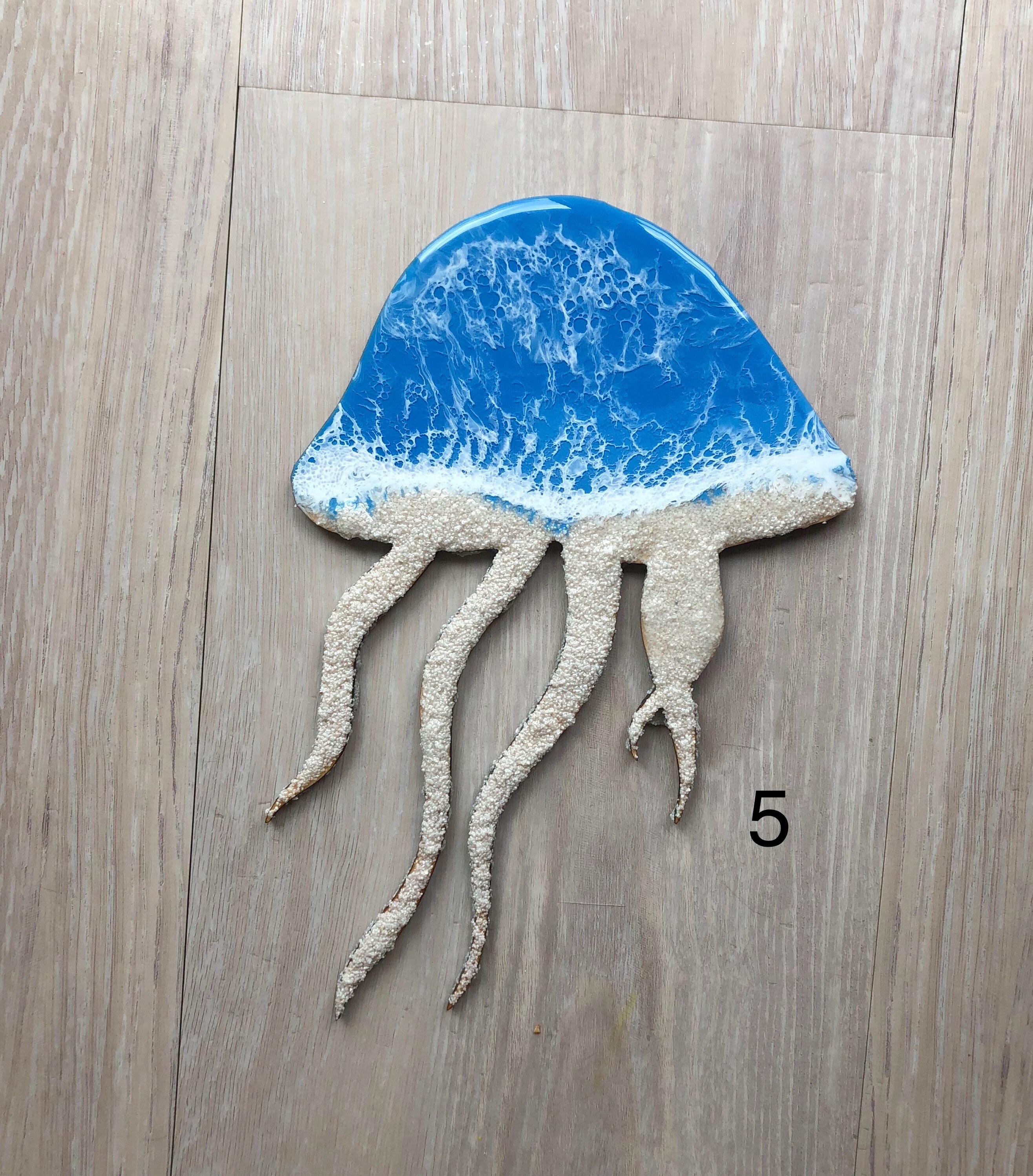 12 Resin Jellyfish Jellyfish Wall Art Resin and Sand Etsy