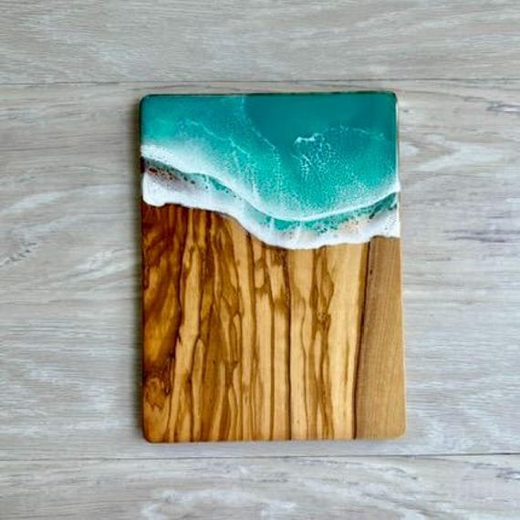 Olive Wood and Resin Serving Board, Cheese Board
