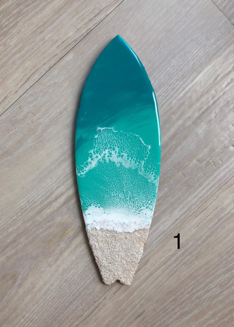 12 Resin Surfboard Wall Art Resin Wood Art Surfboard Etsy