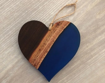 Milo Wood and Resin Heart Ornament