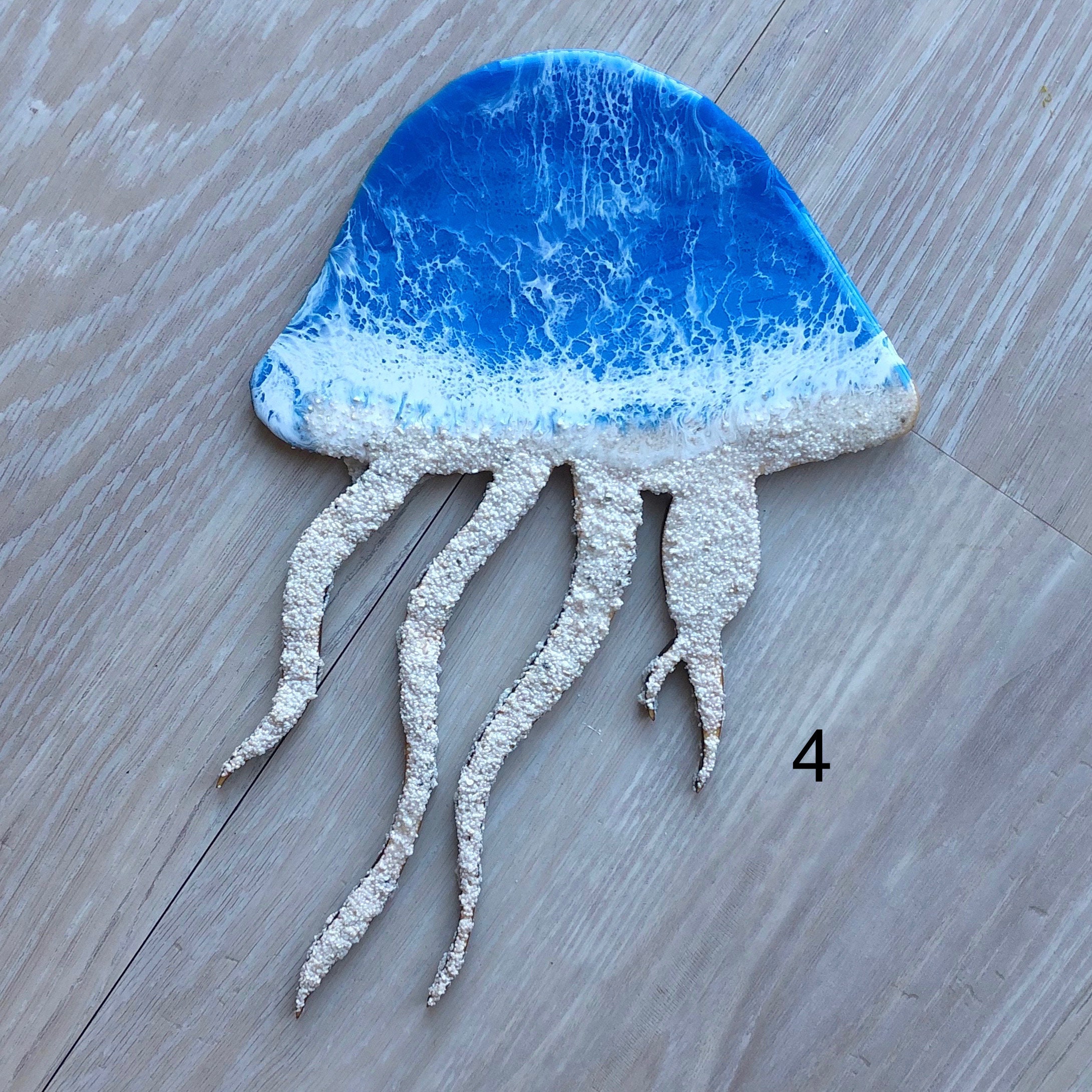 12 Resin Jellyfish Jellyfish Wall Art Resin and Sand Etsy