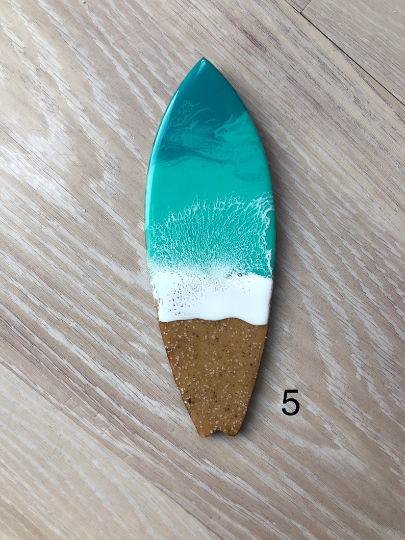 8 Resin Surfboard Wall Art Resin Wood Art Surfboard Etsy