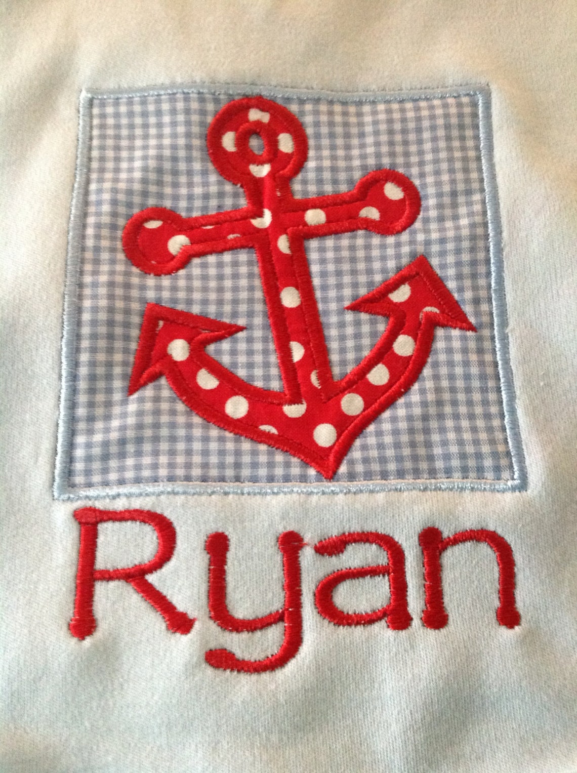 Personalized Baby Boy Applique Anchor Bib Etsy