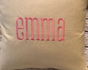 Embroidered Personalized Pillow