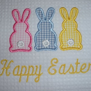 Easter Bunny Applique Decorative Kitchen Towel - Etsy