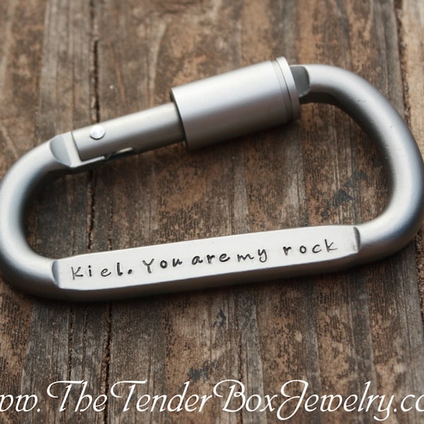 Personalized Carabiner Fathers Gift groomsman gift Christmas Gift Mother's Day Gift Idea