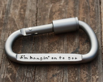 Personalized Carabiner Clip, Gift for Dad, Husband, Boyfriend