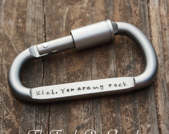 Personalized Carabiner Fathers Gift groomsman gift Christmas Gift Mother's Day Gift Idea