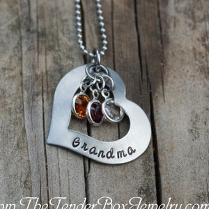 Grandma Open Heart Necklace Personalized stainless heart washer necklace family necklace  Mother’s day BDBCX Christmas Gift Idea