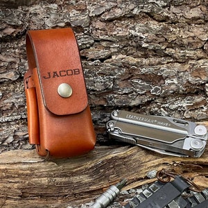 Sheath for Leatherman Wave plus space for Bit Kit and bit extension leatherman Skeletool sheath leather case personalized knife case
