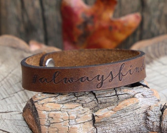Personalized leather bracelet engraved leather #Your Hashtag Bracelet Hashtag Bracelet Custom hashtag hashtag gift #gift Christmas Gift