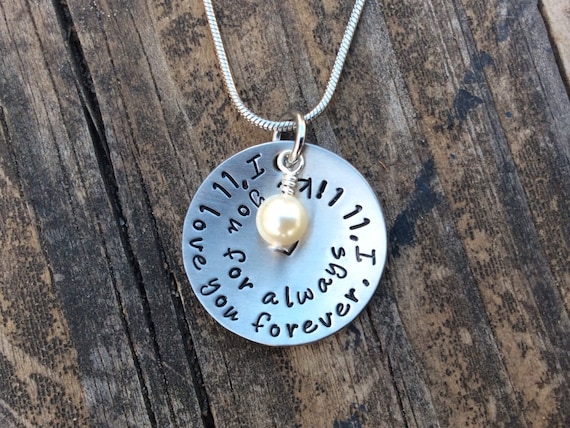 I'll love you forever I'll like you for always necklace Mother's necklace Sister's necklace Grandma necklace Christmas Gift Idea