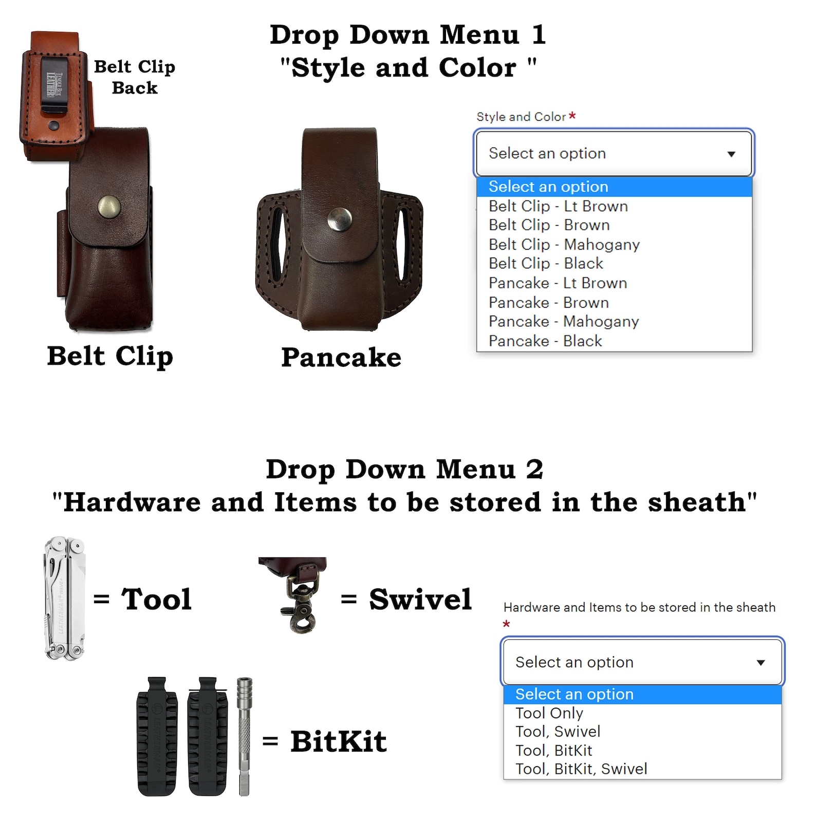 Sheath for Leatherman Wave+® Plus Space for Bit Kit and Bit Extension ...