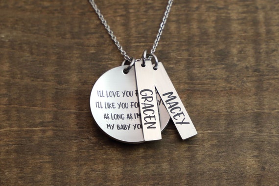 Necklace with my children's names sale