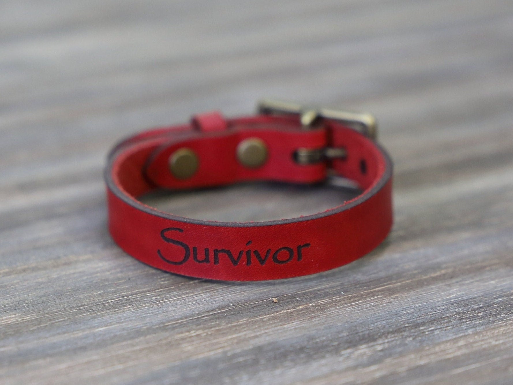 Personalized Adjustable Leather Bracelet With Buckle Engraved Leather Bracelet