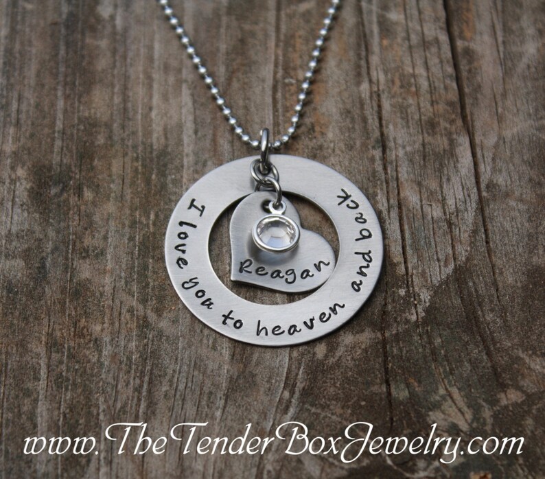 Personalized I Love You to Heaven and Back Hand Stamped - Etsy