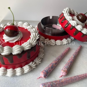 Chocolate Covered Cherry Cake Ashtray - Etsy