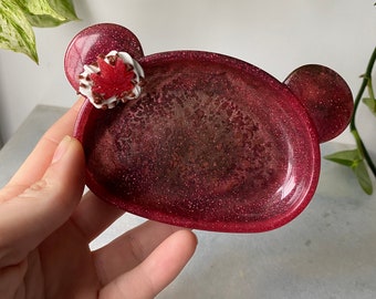 Red Velvet Bear Trinket Dish