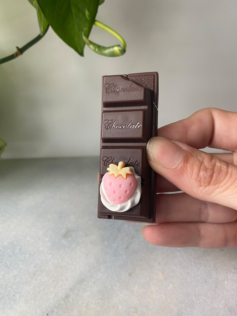 Pastel Strawberry Chocolate Bar Lighter 1