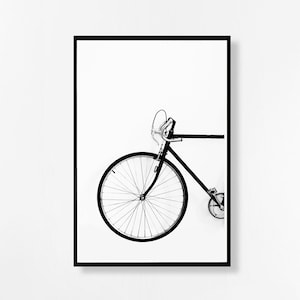 Bicycle Print, Bike Printable Wall Art, Bike Poster, Scandinavian Art, Black and White, Minimalist Art, Affiche Scandinavia, Digital Poster