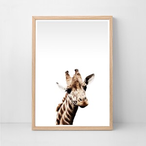 Giraffe Print, Safari Wall Art, Digital Download, African Poster, Minimalist Art, Printable Wall Art, Animal Decor, Wild Life Photography