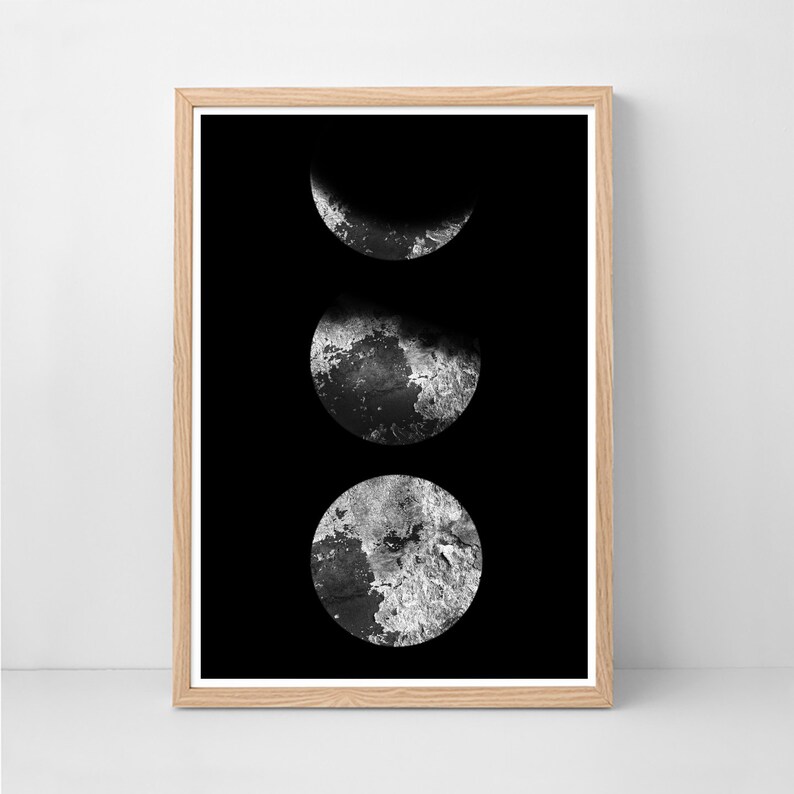 Lunar Phases Phases Of The Moon Printable Moon Phases Wall Art Moon Phases Printable Black And White Moon Phases Print Moon Poster Art Collectibles Digital Prints Nusajayagroup Com