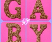 items similar to hand painted leopard print letters on etsy