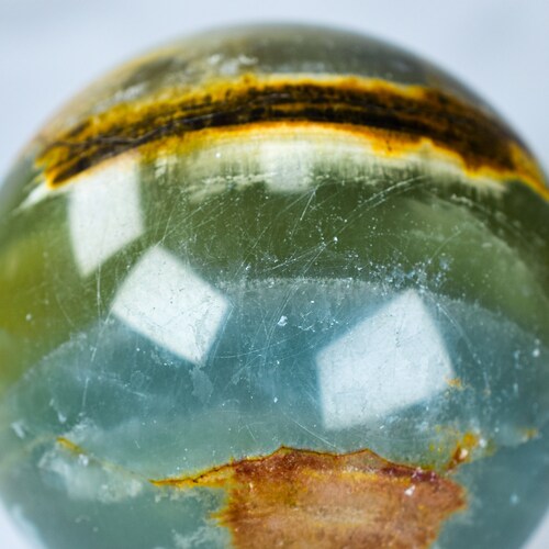 Gorgeous Lemurian Aquatine Calcite Sphere 2.2
