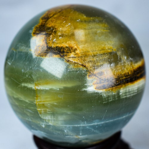 Gorgeous Lemurian Aquatine Calcite Sphere 2.2