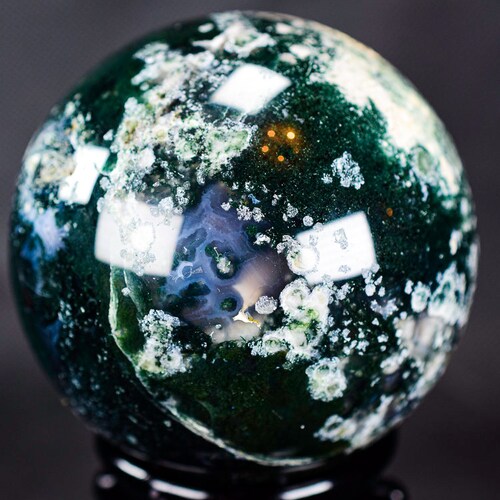Moss Agate Sphere 3.