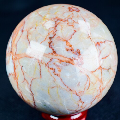 Shops Red Veined Calcite Sphere 3
