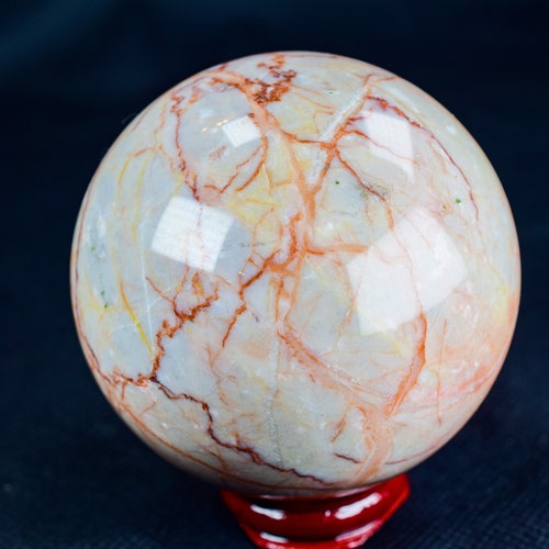 Shops Red Veined Calcite Sphere 3