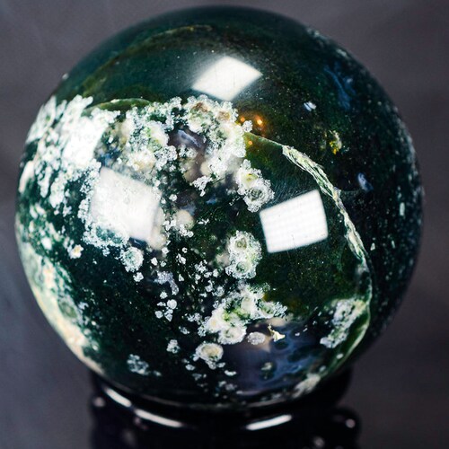 Moss Agate Sphere 3.