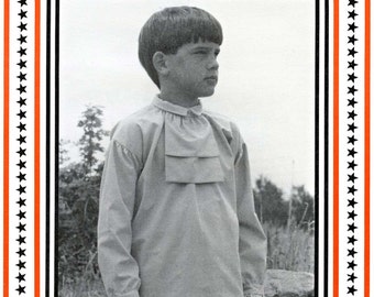 Boy's Colonial - Pioneer Authentic American Shirt sizes 4-14 Eagle's View Sewing Pattern # PM/67