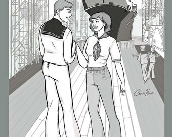 Folkwear Men's & Women's Sailor Pants WWII style in sizes 30-42 Sewing Pattern # 229