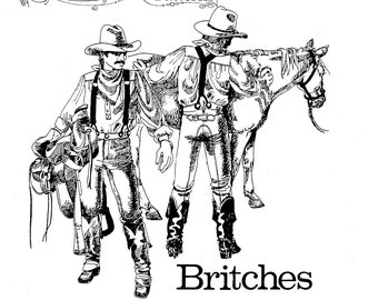 Buckaroo Bobbins Civil War era Britches Sewing Pattern Waist Sizes 28-52"