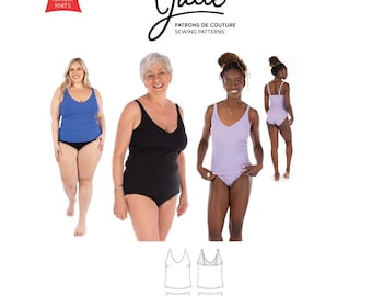 Jalie Marina Tankini 2-Piece Swimsuit Sewing Pattern # 4567 in 28 Sizes