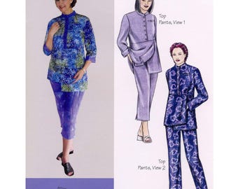 Pullover Top / Tunic & Pull-on Pants XS-3XL Saf-T-Pockets Sewing Pattern # 2002 Shell Seeker