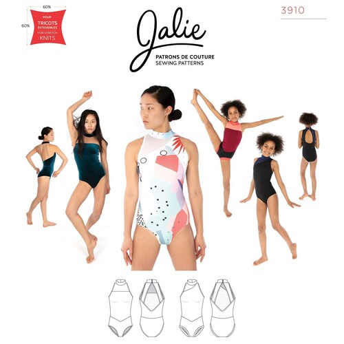 Jalie Jade High Neck Halter Leotards Sewing Pattern 3910 Etsy