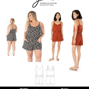 Jalie 4130 Bonnie Romper Sewing Pattern in 28 Sizes - Women XS-2X & Girls 2-13