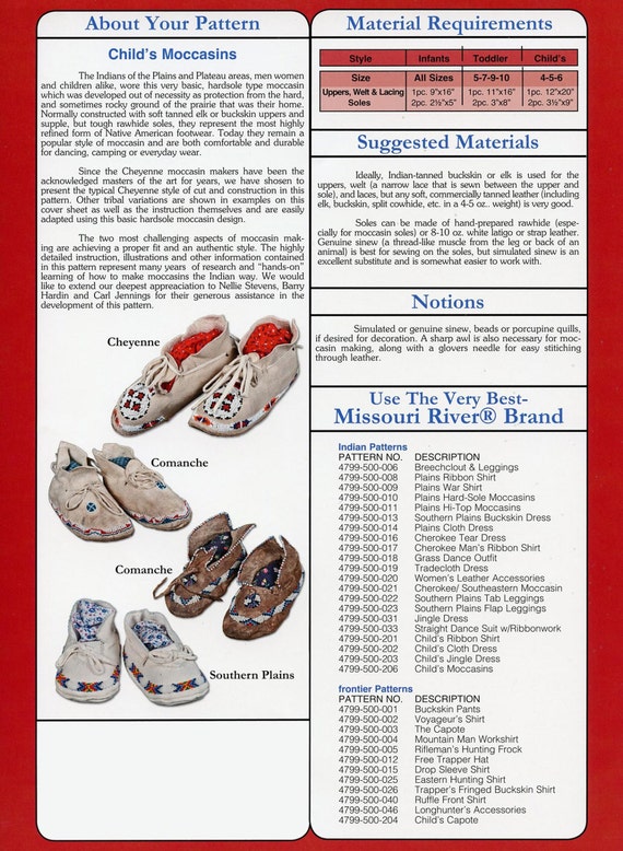 Child/'s Moccasins Pattern