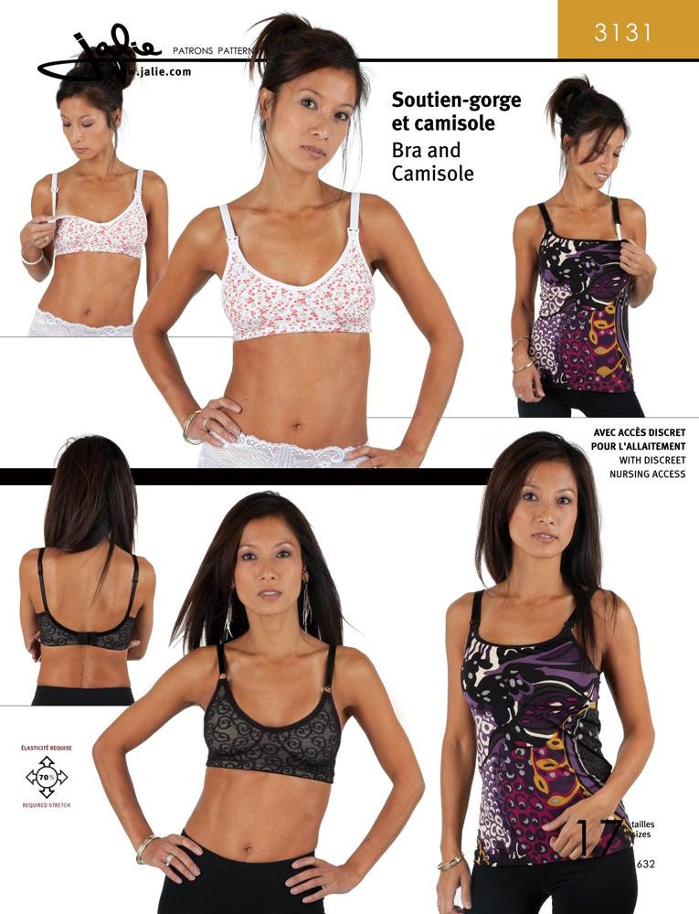 Jalie Bra and Camisole Sewing Pattern #3131 Regular and Maternity Styles 17  Sizes Bust 31-50