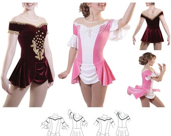 Jalie 2791 Elegant Princess Figure Skating Dress w/Panties Sewing Pattern 22 Sizes Women & Girls