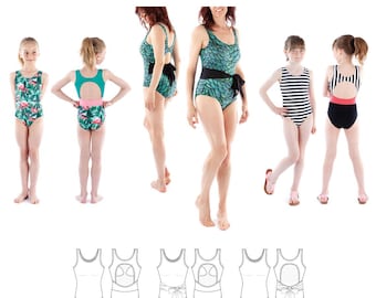 Jalie 3893 Diane Tank Swimsuit w/Keyhole Back Sewing Pattern in 27 sizes Women & Girls