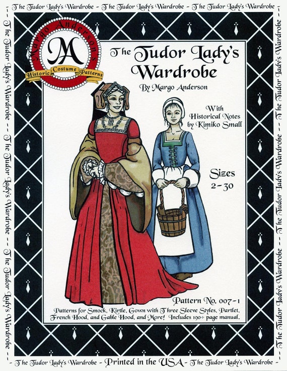 Tudor Lady S Wardrobe Gown Cap Smock Apron Costume Etsy