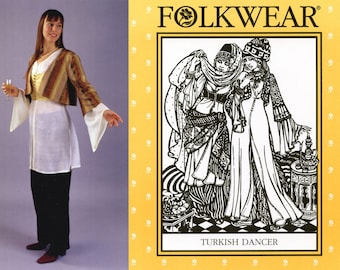 Folkwear Turkish Dancer Entari Robe, Vest & Jacket XS-2XL Sewing Pattern # 108