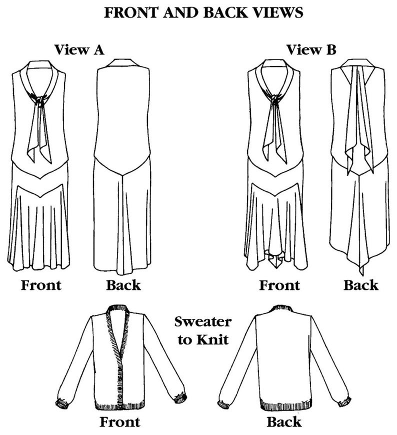 Folkwear Tango Dress Retro 1920s Day/evening Wear Sewing - Etsy