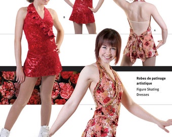 Jalie 2790 Mock Wrap Figure Skating Halter Dress w/Attached Panties Sewing Pattern in 22 Sizes