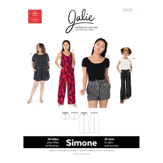 Dress Sewing Pattern 3911 Women XS-2XL Girl 2-13 Jalie Michelle V Neck Tank Top