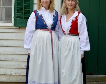 Folkwear Norwegian Bunad Blouse, Skirt, Apron & Vest XS-2XL Sewing Pattern # 147